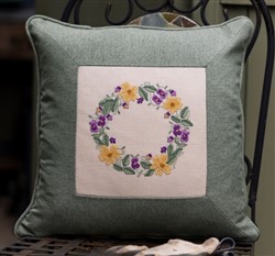 Primrose and Violet Cushion