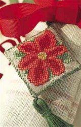 Red Christmas Flower Tree Trim
